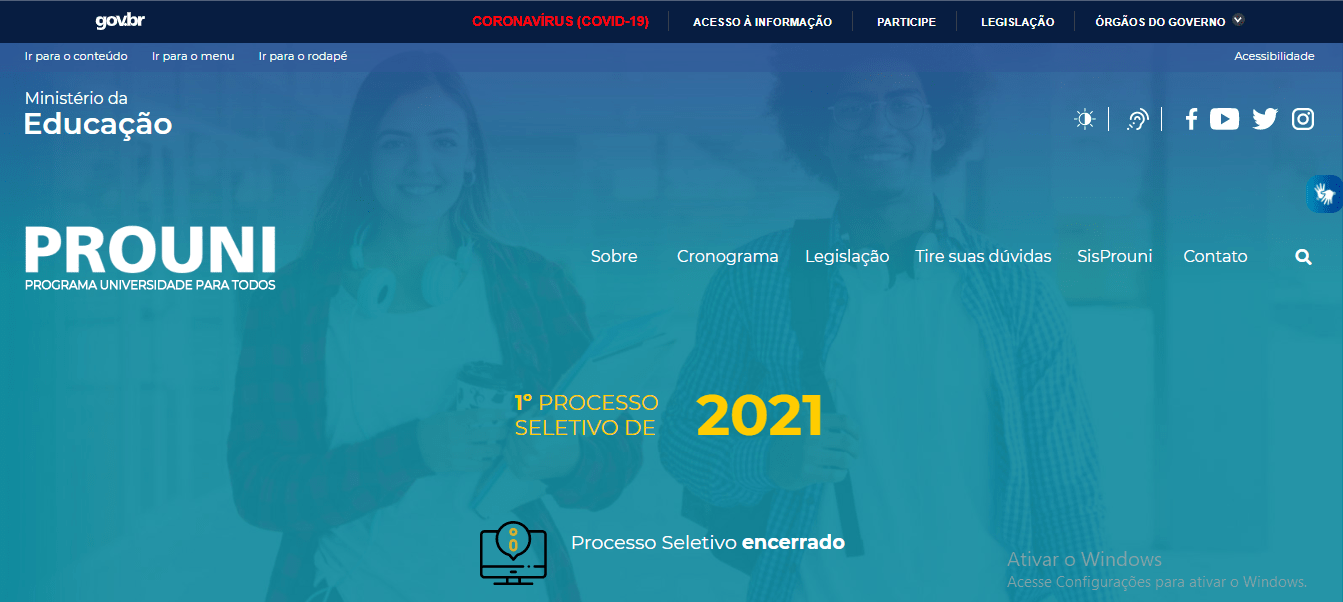 Site Oficial do PROUNI